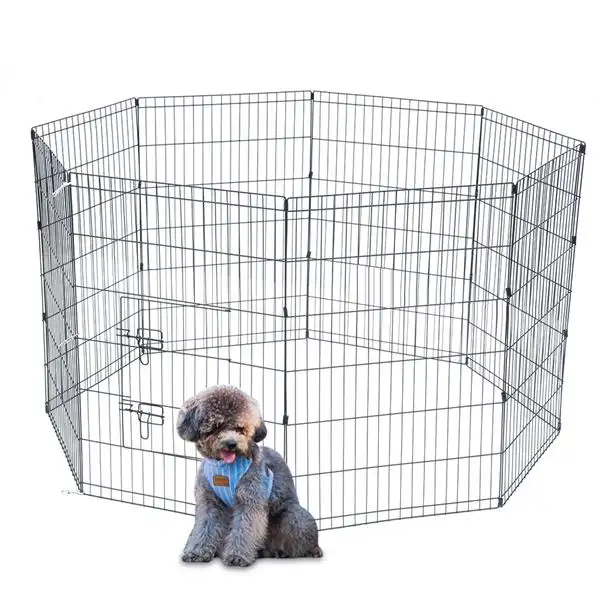 Opvouwbare Pet Box Ijzeren Hek Puppy Kennel Huis Oefening Training Puppy Kitten Ruimte Honden Levert Konijnen Cavia Kooi