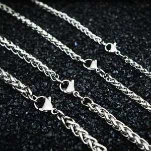 Stainless Steel Keel <b>Chain</b> Necklace <b>Titanium</b> Steel Flower Basket <b>Chain</b> Unisex Fashion Jewelry Gift Occasion Necklaces - Product Image 2