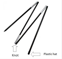 Pro Golf Accessories Aid-Tiges d'alignement GRP/FRP pliables 3 en 1 pour la pratique et les perceuses