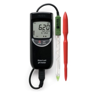HANNA HI99121 High Accuracy Portable PH Meter with 1-Year Warranty for Direct Soil Measurement - Product Image 1