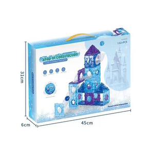 132 pezzo Set di giocattoli da costruzione a scatto per assemblare giocattolo per bambini Set di blocchi di plastica giocattolo educativo - Product Image 2