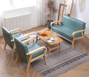 Grande sofà di grandi dimensioni moderna alta resilenza imbottito in pelle PU bracciolo accento sedia singolo con gambe in legno - Product Image 2