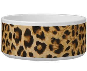 Ceramic <span class=keywords><strong>Leopard</strong></span> Pattern Round Custom Eco-friendly Gift Cat <span class=keywords><strong>Dog</strong></span> Alimentador Pet Bowl <span class=keywords><strong>Leopard</strong></span> Animal 2 Tema Pet Bowl - Product Image 1