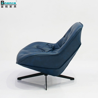 Durable rotation chaise de loisirs avec base pivotante Moderne en cuir chaise de Bureau