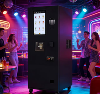 Distributeur automatique de boissons GS Smart Combo 4G WiFi avec écran LCD personnalisé, SDK, refroidissement par compresseur en acier inoxydable, écran tactile 10 pouces