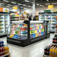 Réfrigérateur commercial certifié CE avec étagères réglables, vitrine réfrigérée pour magasin de détail