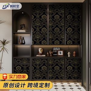 Creation of Time and Space European Style Damask Wallpaper Self-Adhesive Dark Black Peel Stick Home Decor - Product Image 4
