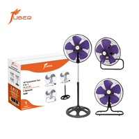 Ventilateur sur pied 3-en-1 personnalisable de 18 pouces avec 5 ou 7 pales, moteur en cuivre puissant et silencieux, ventilateur mural et de sol pour la vente en gros