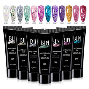 ISO22716 Kit Onglerie Poly <span class=keywords><strong>Gel</strong></span> pour ongles <span class=keywords><strong>Gel</strong></span> <span class=keywords><strong>UV</strong></span> Acrylique et <span class=keywords><strong>Gel</strong></span> Accessoires pour ongles Vernis permanent moderne Dispositif 6 BIN 120 Pcs 15ml - Product Image 1