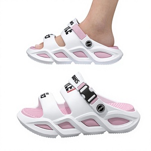 Sandales d'été pour enfants, filles et garçons, à semelle souple, bout ouvert, couleur unie, pour loisirs, double usage, pantoufles d'extérieur - Product Image 1