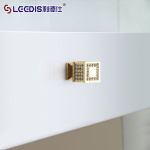 LCCDIS Wardrobe Door Handle Diamond Single Hole Glass Zinc Alloy Drawer Cabinet Hardware Non Detachable Door Mount - Product Image 2