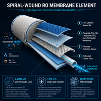 Module de membrane d'osmose inverse RO, élément de filtration d'eau, 5000 L/heure, garantie 1 an, pour le traitement de l'eau pure industrielle