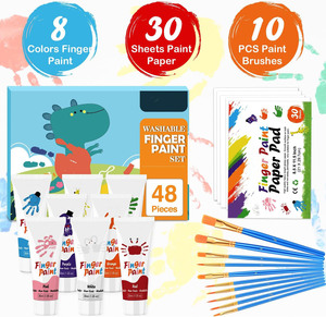 <span class=keywords><strong>Pintura</strong></span> lavable <span class=keywords><strong>para</strong></span> niños, juego de arte <span class=keywords><strong>para</strong></span> niños, juego de <span class=keywords><strong>pintura</strong></span> con <span class=keywords><strong>dedos</strong></span> <span class=keywords><strong>para</strong></span> niños con pinceles y esponjas - Product Image 2