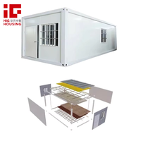 Structure en acier moderne Pack plat Villa de luxe multifonctionnel portable modulaire maison préfabriquée petite maison en conteneur
