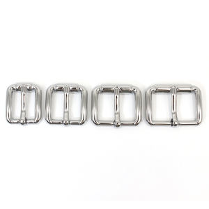 Logotipo personalizado moda occidental hebillas de cinturón de acero inoxidable Retro Metal Pin hebilla cinturón para bolsos mujeres y hombres - Product Image 1