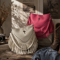 Sac à bandoulière pour femme en cuir PU, style vintage, petit sac à main avec franges, grande capacité, sangle réglable, idéal pour l'extérieur – Prix usine