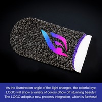 Manchons de doigt en fibre d'argent, logo cool, toucher doux, améliorent l'expérience de jeu, un essentiel pour l'e-sport.