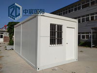 Maison de conteneur préfabriquée à bas prix Zhongchen de 20 pieds, bureau modulaire préfabriqué avec structure en acier léger