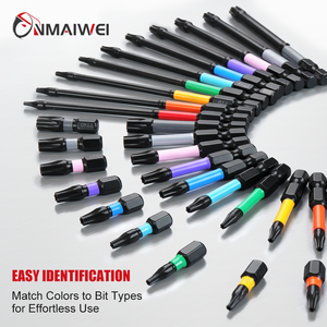 Juego de Puntas de <span class=keywords><strong>Destornillador</strong></span> de Impacto de Grado Industrial S2 con Código de Color, Punta Magnética, Personalizable OEM, Puntas de Acero con Prevención de Óxido - Product Image 1