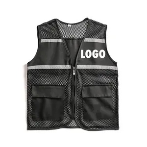 Groothandel Oversized Hoog Zichtbaar Vest Kid Custom Mesh Veiligheidsvest Vest Rits Voor Outdoor Vest