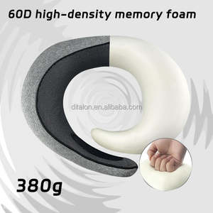 Almohada de viaje en forma de U ajustable, soporte de cuello de espuma viscoelástica, Protector de cuello lavable para avión, coche, sueño y descanso - Product Image 5