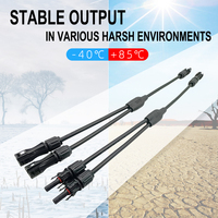 Connecteur de faisceau de câbles solaires photovoltaïques 2 en 1 en Y 1500VDC 50A avec câble XLPE en cuivre étamé 4mm 6mm