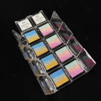 Palette d'ombres à paupières minérales multichromes lumineuses personnalisées en gros, OEM, haute pigmentation, sans cruauté, effet caméléon, marque privée