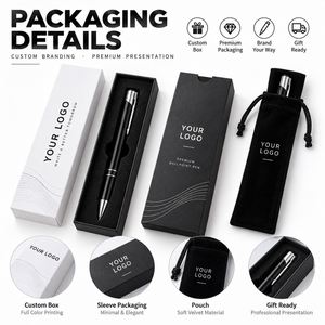 Stylo bille publicitaire en métal personnalisé avec logo, double anneau, cadeau promotionnel pour hôtel, vente en gros, qualité supérieure - Product Image 3