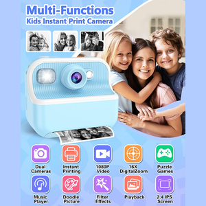 Cámaras de juguete para niños, juguete educativo para niños, cámara Digital de cumpleaños para niños, cámara de vídeo 1080P con regalo gratis para niña - Product Image 6