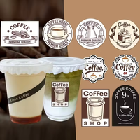 Rouleau d'étiquettes vierges blanches de papier thermique auto-adhésif d'impression de logo personnalisé pour l'emballage de tasse à café collation supermarché