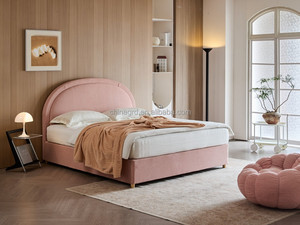 Refrigeración Cómoda Princesa Mesa simple Tapizado Up-holstered Camas Contemporáneo Tufted Juegos de dormitorio - Product Image 2