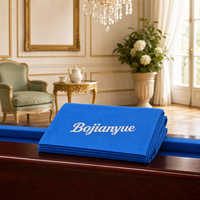 Tissu de billard de remplacement bleu tournoi, 6 bandes de coussin prédécoupées, rail en acajou Pearl Sight