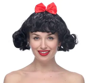 Prezzo di fabbrica economico e parrucca bianca come la neve di eccellente qualità parrucche Cosplay principessa Hairband Halloween