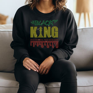 Vente en gros Mois de l'histoire des Noirs Roi Noir Rythme le plus puissant du jeu Hotfix Transferts de strass pour T-shirts et sweats à capuche - Product Image 6