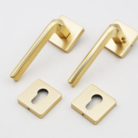 En gros, Ensemble de poignées de porte à levier modernes pour intérieur, avec serrure à mortaise et corps de serrure en alliage de zinc avec cylindre