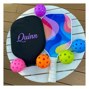 Housse de raquette de pickleball en néoprène, protège-raquette, cadeau de pickleball pour maman, étui de pickleball à carreaux - Product Image 5