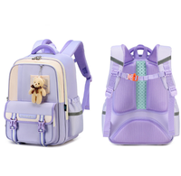 Sac à dos pour enfants avec pendentif ours en peluche mignon, sacs d'écolier personnalisés de haute qualité et imperméables