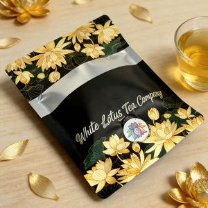 Sacs d'emballage alimentaire personnalisés, résistants à l'humidité, refermables, avec fenêtre, pour thé. - Product Image 3