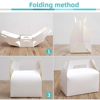 Boîte à gâteau personnalisée recyclable de marque Yafeng, imprimée, en papier kraft avec poignée, de qualité alimentaire, pour desserts, mousses, emballage portable pour pâtisseries