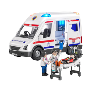 Grand <span class=keywords><strong>camion</strong></span> ambulance <span class=keywords><strong>jouet</strong></span> à friction pour enfants, ensemble de jeu de rôle de sauvetage d'urgence avec lumières et sons pour les tout-petits - Product Image 1