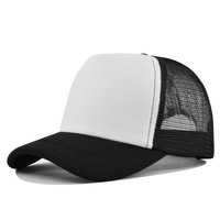 Gorra de béisbol de esponja de color liso más vendida, gorra de malla con visera curva, gorra de béisbol de espuma con logotipo personalizado en blanco para el sol