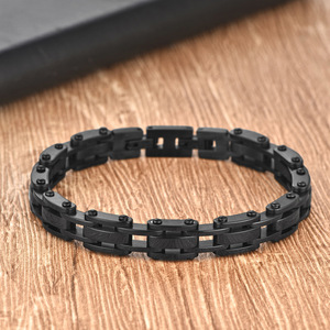 Fashion Hip Hop Stainless Steel Bracelet Vintage Wrist Chain Jewelry For <b>Men</b> Wholesale - Product Image 4