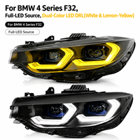 Ensemble de phares de rechange, feux de jour à LED bicolores, clignotants à LED et lentille de projecteur bi-LED pour BMW Série 4 F32 F36 2014-2020