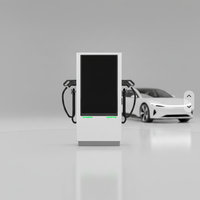 Nouvelle station de recharge pour véhicules électriques DC 120 kW avec écran publicitaire, IP55, point de charge rapide CCS2