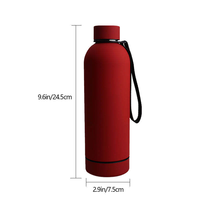 Botol Air Stainless Steel 16oz dengan Filter & Tali Pegangan, Desain Stylish, Warna & Logo Custom untuk Penggunaan Sekolah & Kantor