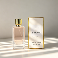 Flacon de parfum carré élégant en verre transparent 60 ml – Contenant vide haut de gamme avec couvercle doré/argenté et pulvérisateur – Personnalisable
