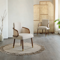 Chaises de salle à manger simples et modernes, chaises à dossier décontracté en rotin, chaises de table à manger nordiques, chaises de café, tabourets d'hôtel