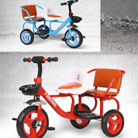 Sepeda Roda Tiga Murah Harga Pabrik Dua Kursi untuk Anak Kembar, Sepeda Roda Tiga untuk Anak-Anak, Sepeda Roda Tiga untuk Dua Bayi