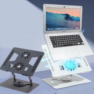 Soporte para Laptop con Ventilador de Enfriamiento Metálico Giratorio 360°, Base Plegable para Computadora de Escritorio, Soporte con Ventilador para Disipación de Calor - Product Image 3