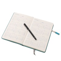 Carnet de notes A5 en similicuir style Dowling avec petit patch, idéal pour le bureau, et coffret cadeau isolant pour tasse à café pour réunions d'affaires